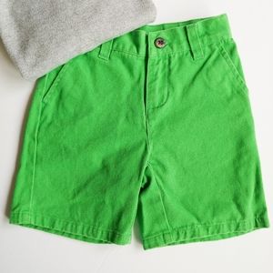Janie and Jack Green Twill Shorts 18-24 mo